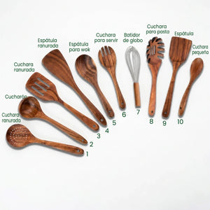 Juego de Utensilios de Acacia de Hoja Pequeña WOODMERA