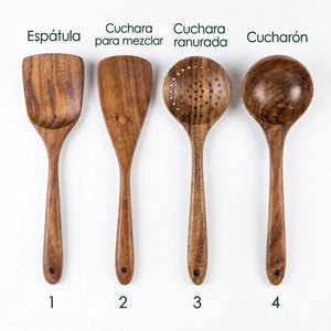 Juego de Utensilios de Acacia de Hoja Pequeña WOODMERA