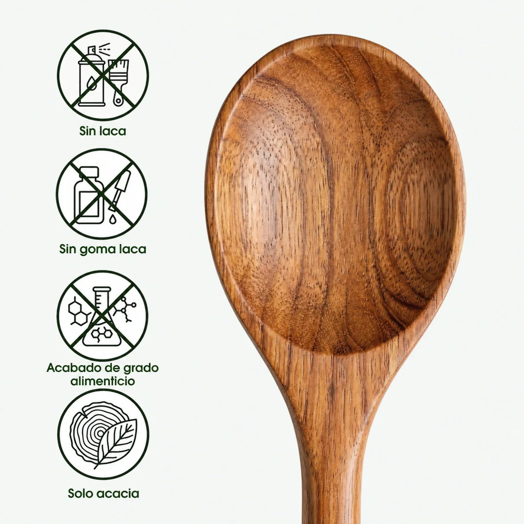 Juego de Utensilios de Acacia de Hoja Pequeña WOODMERA