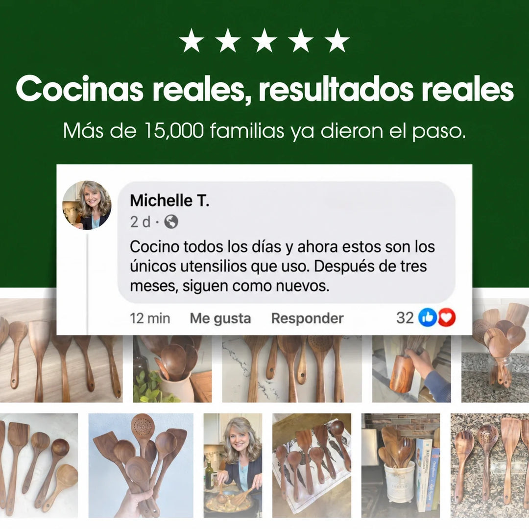 Juego de Utensilios de Acacia de Hoja Pequeña WOODMERA