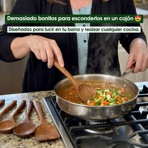 Juego de Utensilios de Acacia de Hoja Pequeña WOODMERA