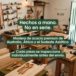 Juego de Utensilios de Acacia de Hoja Pequeña WOODMERA